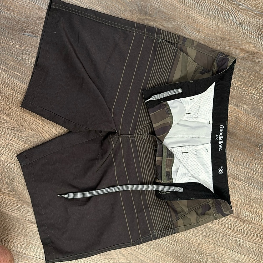 Good fellow camo print hybrid shorts. Ready for summer